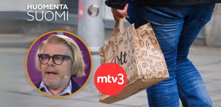 Olli-Matti Korhosen kuva ja henkilö jolla on Wolt-kassi kädessä